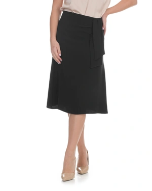 Classic black skirt with lining and an elegant waist tie | Skirts and Shorts - 2