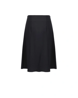 Classic black skirt with lining and an elegant waist tie | Skirts and Shorts - 4