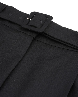 Classic black wool trousers with crease | All products - 2