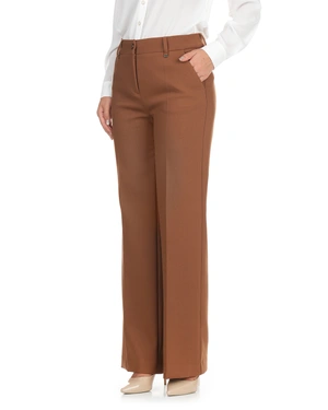 Classic brown business trousers with straight leg and crease | COLLECTION - 11