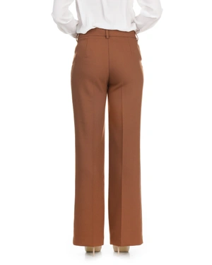 Classic brown business trousers with straight leg and crease | COLLECTION - 12