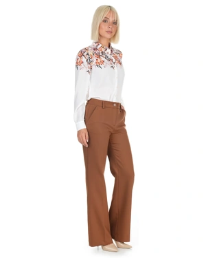 Classic brown business trousers with straight leg and crease | COLLECTION - 14