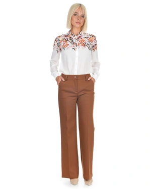 Classic brown business trousers with straight leg and crease | COLLECTION - 15