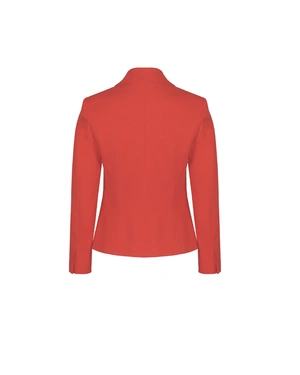 Classic fitted jacket in vibrant coral red | Jackets and Blazers - 1