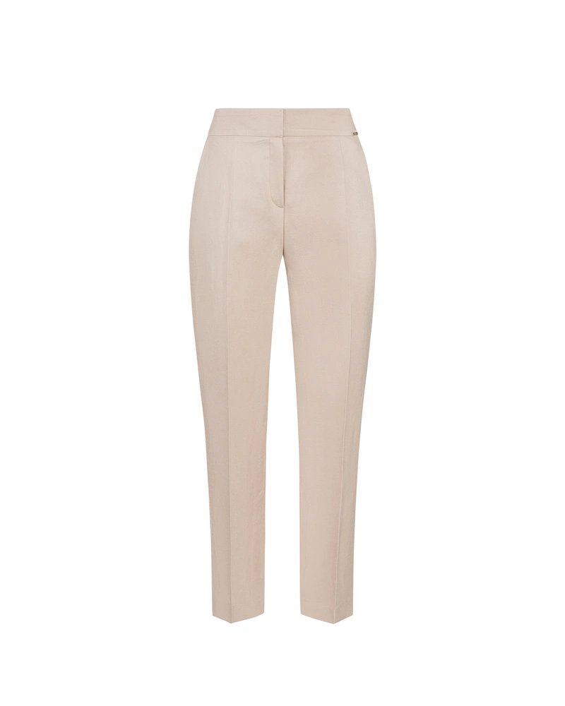 Classic light beige tapered trousers | Trousers | Dika.bg Classic light beige tapered trousers | Trousers