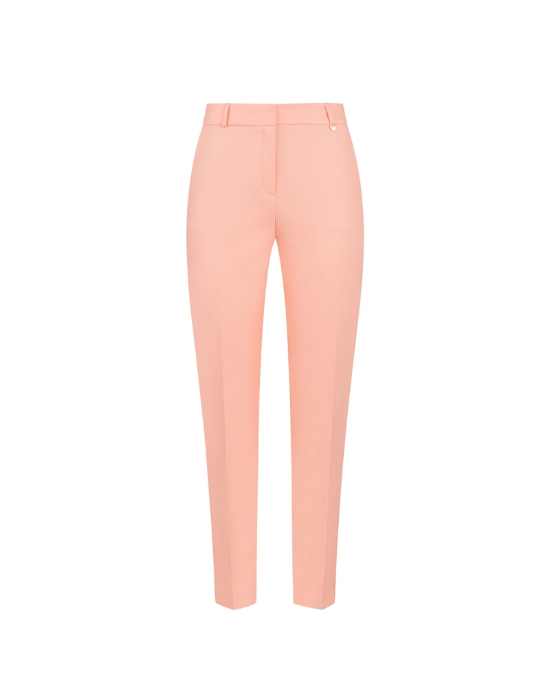 Classic tapered trousers in pastel peach pink | Trousers