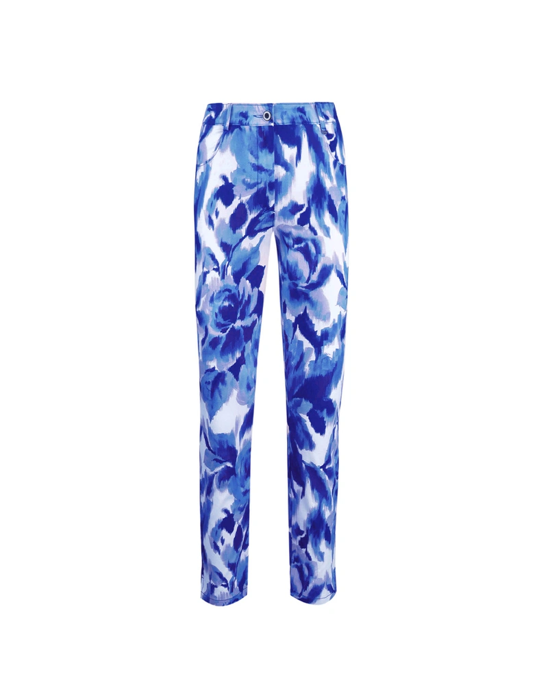 Cotton and viscose trousers | Trousers