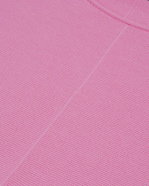 Cotton spring sweater in light pink, with short sleeves | Knitwear - 5