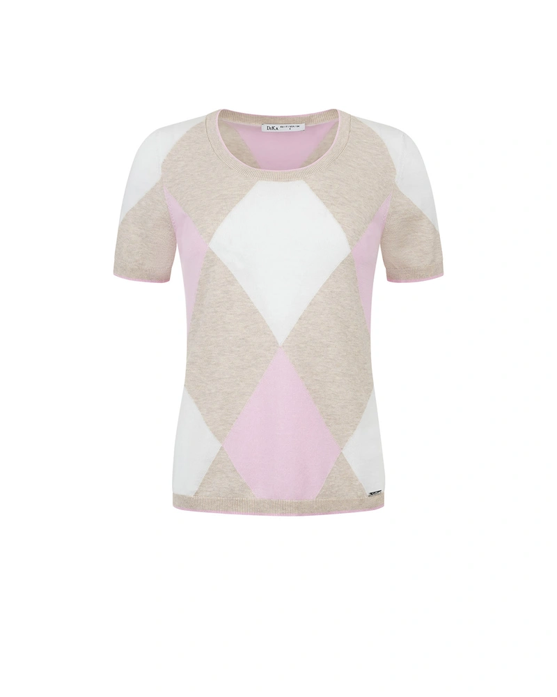 Cotton sweater with short sleeves | Knited blouses