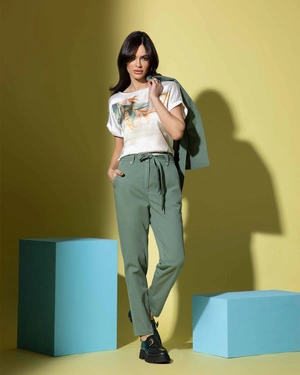 Pantaloni din bumbac | Pantaloni și Colanți - 2