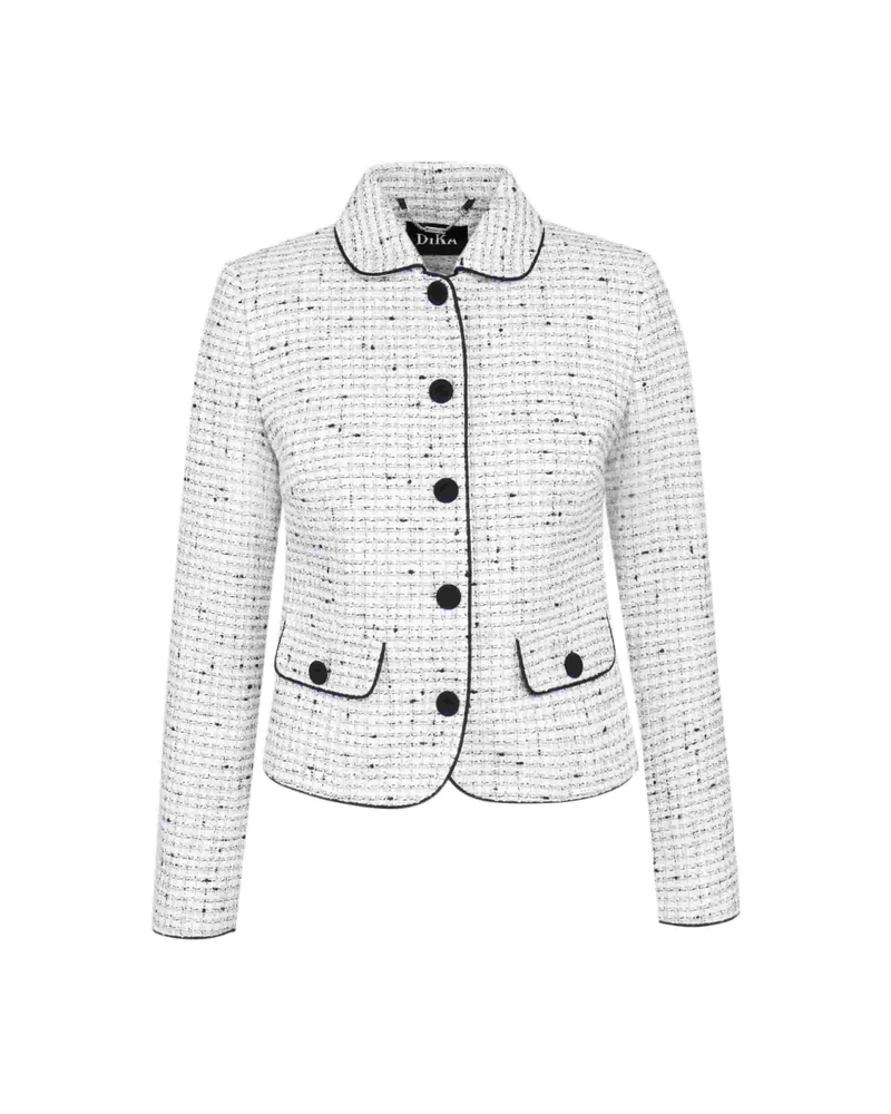 Cotton tweed jacket with a collar | 