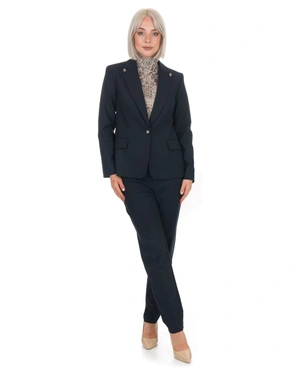 Dark blue business blazer with single-breasted closure | All products - 6