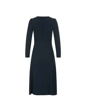 Dark blue dress with delicate bow appliqués | COLLECTION - 7