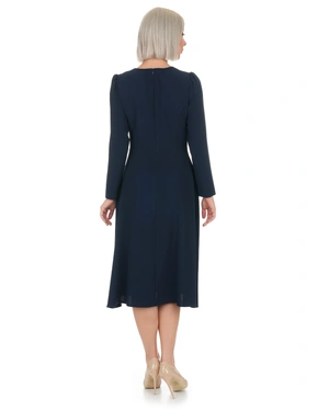 Dark blue dress with delicate bow appliqués | COLLECTION - 11