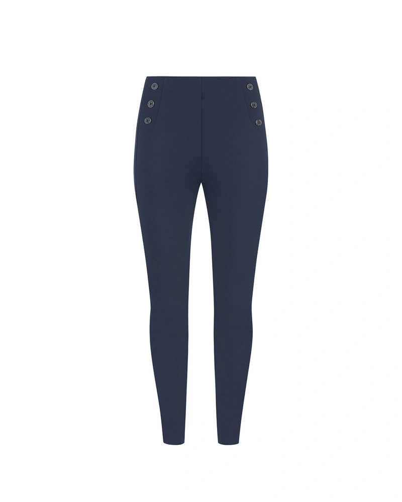 Dark blue elegant leggings-trousers | Casual