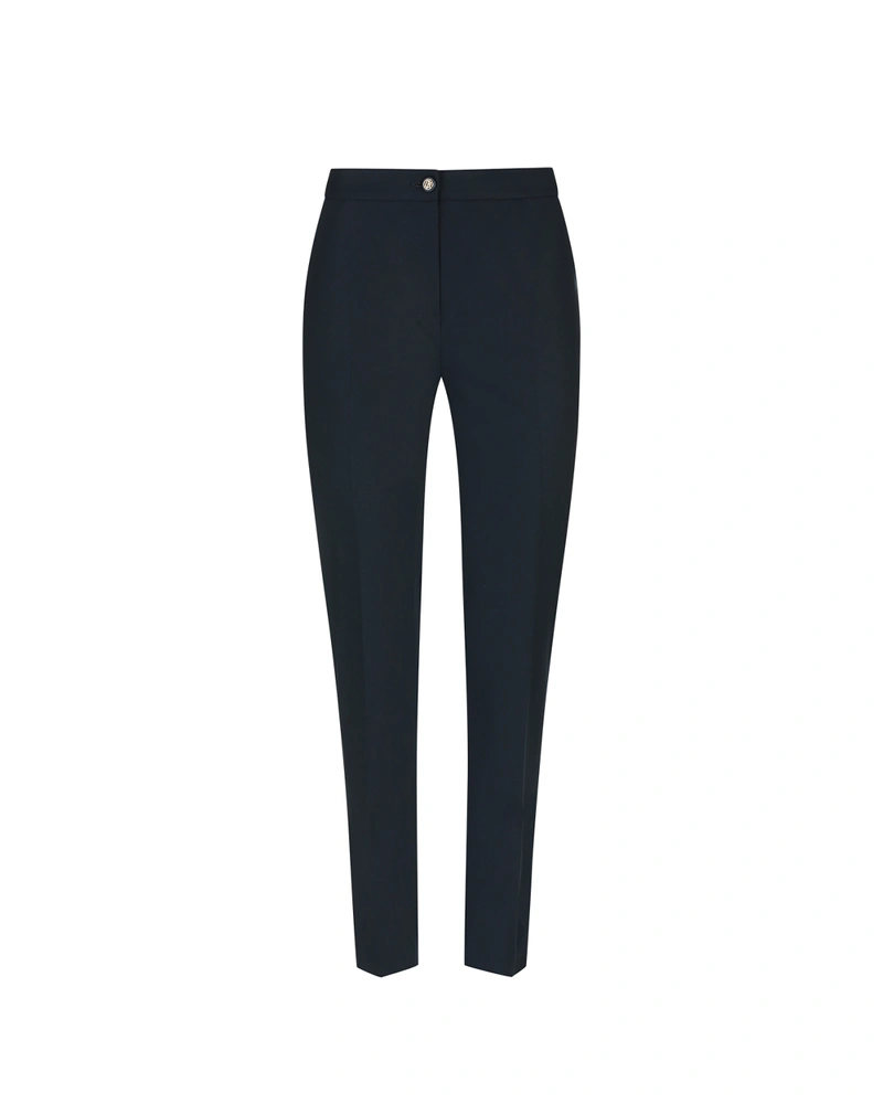 Dark blue trousers with tapered leg | Trousers and Leggings