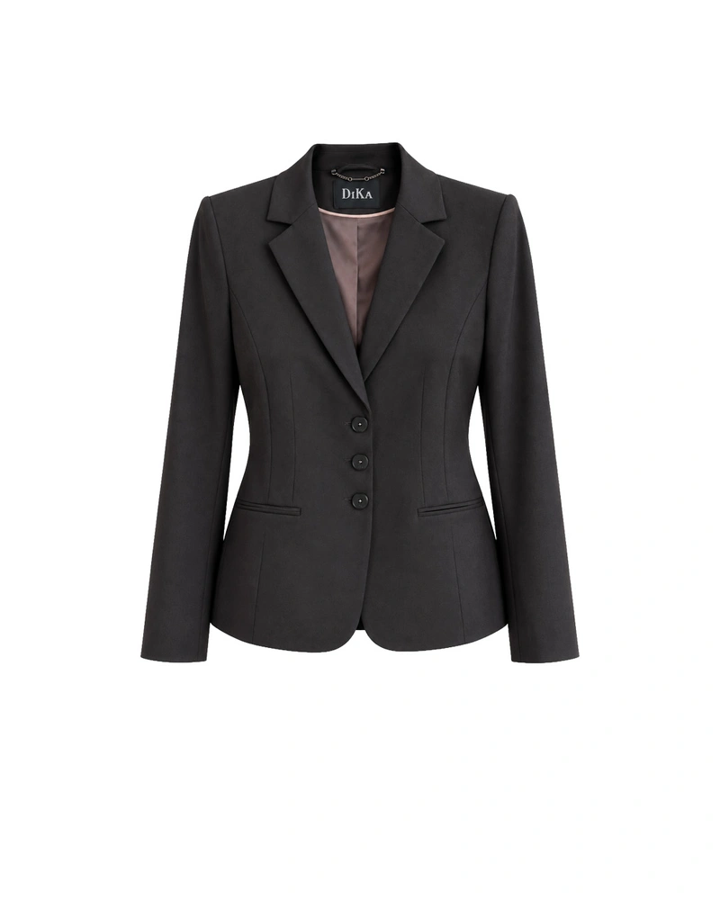 Dark brown fitted blazer | Jackets and Blazers