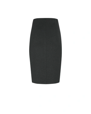 Jupe marron foncé en maille à la silhouette ajustée | Jupes - 4