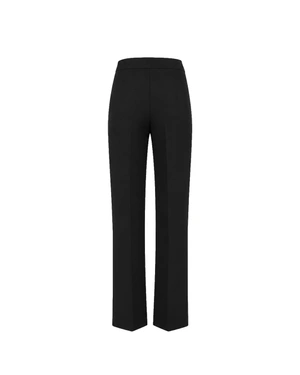 Dark brown wide-leg trousers | Trousers - 4
