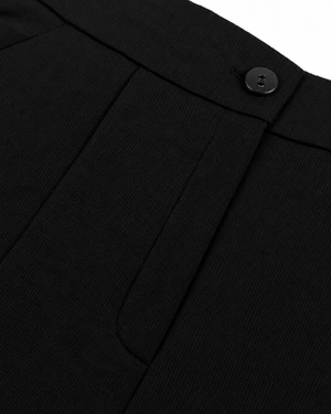 Dark brown wide-leg trousers | Trousers - 5