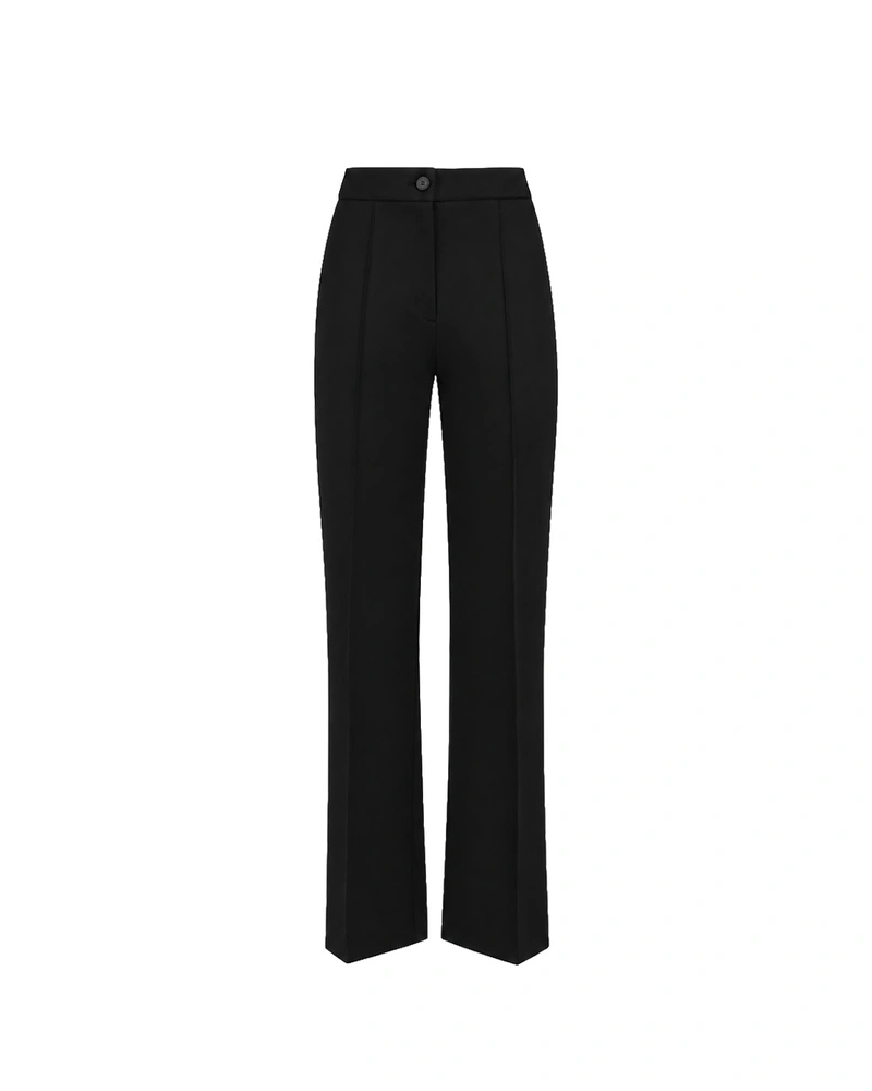 Dark brown wide-leg trousers | Trousers | Dika.ge Dark brown wide-leg trousers | Trousers