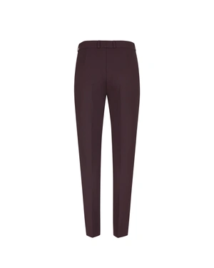 Dark brown women’s tapered-leg trousers | Trousers - 4