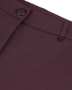 Dark brown women’s tapered-leg trousers | Trousers - 5