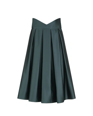 Dark green satin maxi skirt with a high waist | Skirts and Shorts | Dikastore.ro Dark green satin maxi skirt with a high waist | Skirts and Shorts