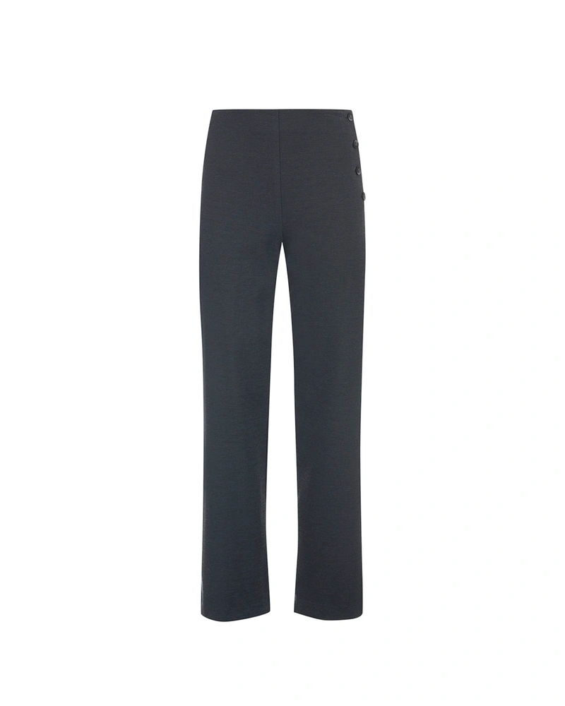 Dark navy women’s wide-leg trousers | Trousers