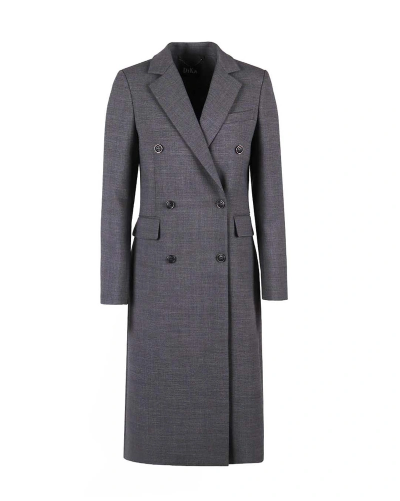 Double-breasted coat with gold buttons | Jackets and Coats