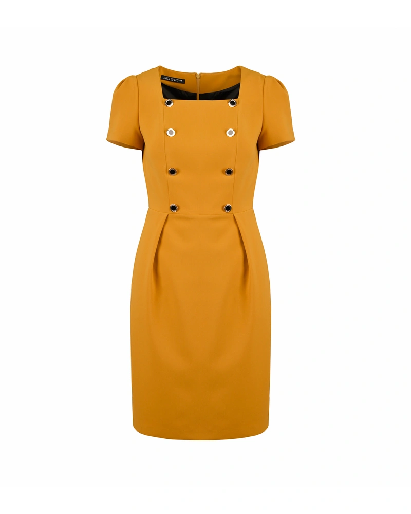 Dress with decorative buttons | 