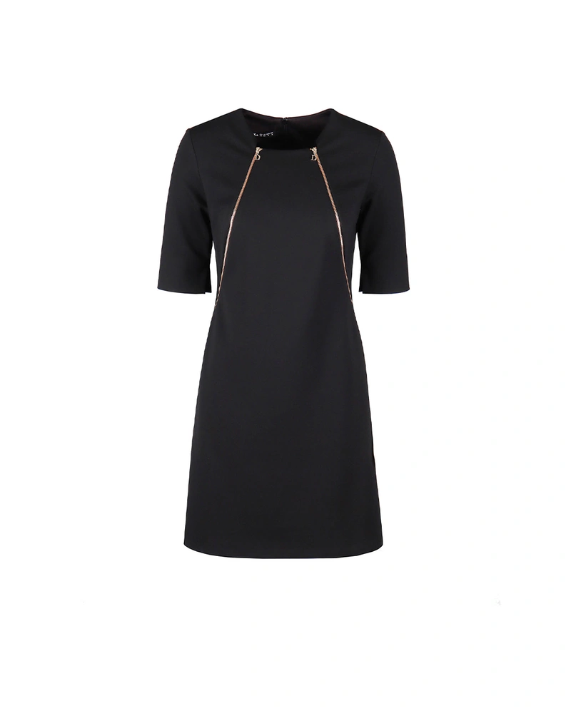 Dress with decorative zippers | Dresses