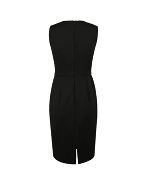 Dress with leather detail |  - 1
