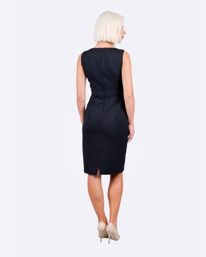 Dress with leather detail |  - 4