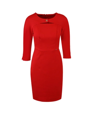 Dress with neckline detail | Dresses and Jumpsuits - 7