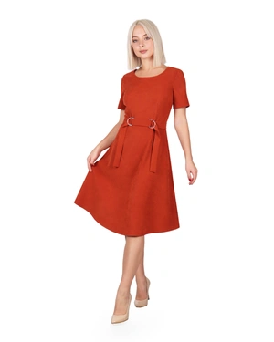 Dress with textile belt | Dresses and Jumpsuits - 2