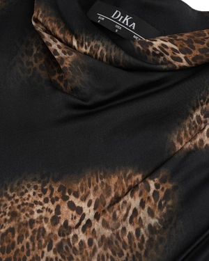 Dress with thin straps and leopard accents | Dresses - 7