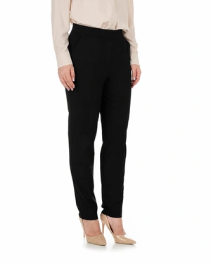 Elegant black women's trousers made with recycled fabric | Trousers | Dika.ge - 1 Elegant black women's trousers made with recycled fabric | Trousers - 1