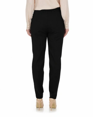 Elegant black women's trousers made with recycled fabric | Trousers | Dika.ge - 2 Elegant black women's trousers made with recycled fabric | Trousers - 2