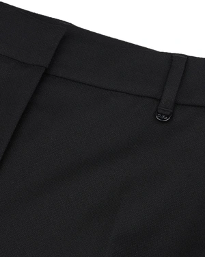 Elegant black women's trousers with straight legs | Suits - 2
