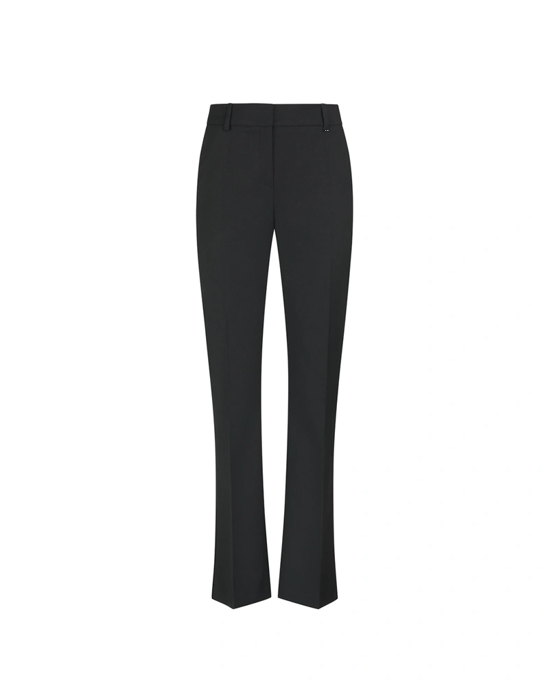 Elegant black women's trousers with straight legs | NEW