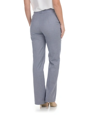 ელეგანტური, სწორი ფეხზე საქმიანი შარვალი, ნაცრისფერ-ლურჯი ფერის | საქმიანი - 10