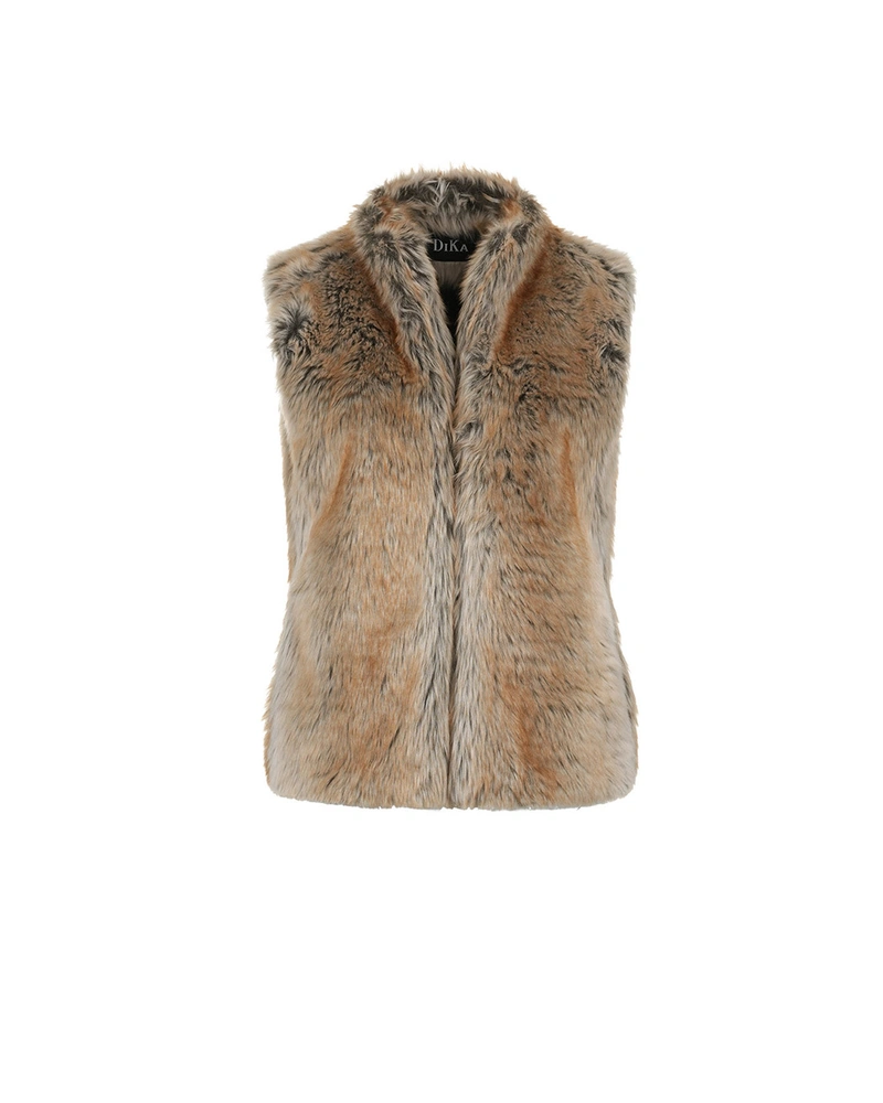 Elegant faux fur eco-leather vest | Jackets and Coats
