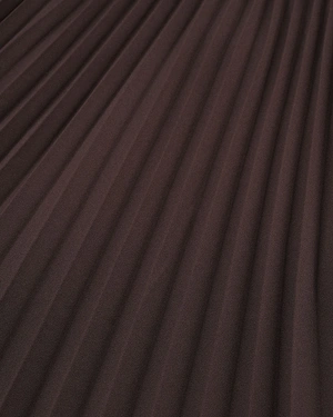 Elegant finely pleated skirt in dark brown | Skirts - 2