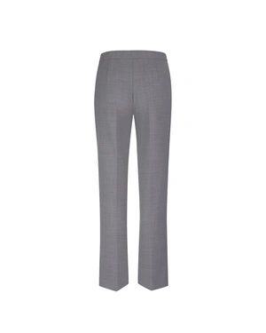 Elegant grey trousers with wool and viscose | Trousers - 3
