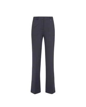 Pantaloni eleganți bleumarin pentru femei, cu croială dreaptă și tiv | Pantaloni | Dikastore.ro Pantaloni eleganți bleumarin pentru femei, cu croială dreaptă și tiv | Pantaloni