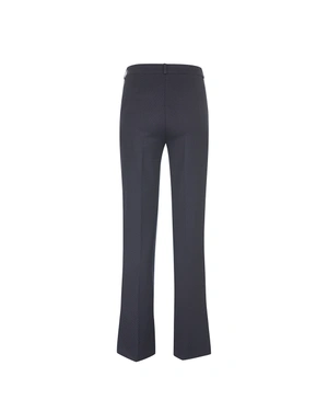 Pantaloni eleganți bleumarin pentru femei, cu croială dreaptă și tiv | Pantaloni | Dikastore.ro - 3 Pantaloni eleganți bleumarin pentru femei, cu croială dreaptă și tiv | Pantaloni - 3