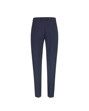 Elegant navy blue women's trousers made from recycled fabric | Trousers - 4