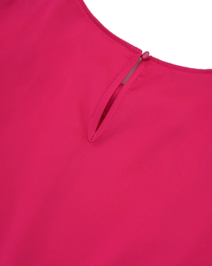 Elegant sleeveless blouse with delicate draping | T-shirts - 5