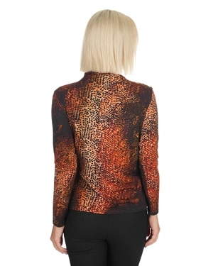 Elegant viscose blouse with earthy-toned print | | Dika.ge - 5 Elegant viscose blouse with earthy-toned print | - 5